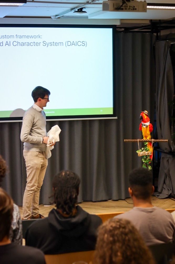 A project demo on stage at Signal
